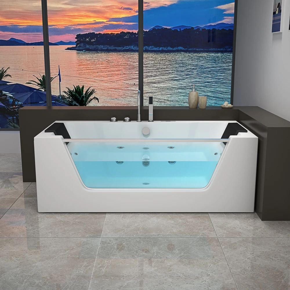 Modern style indoor free-standing soaking Jacuzzi