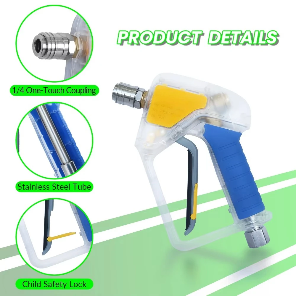Car Washer High Pressure Gun Copper Valve Water Gun 5800PSI G3/8