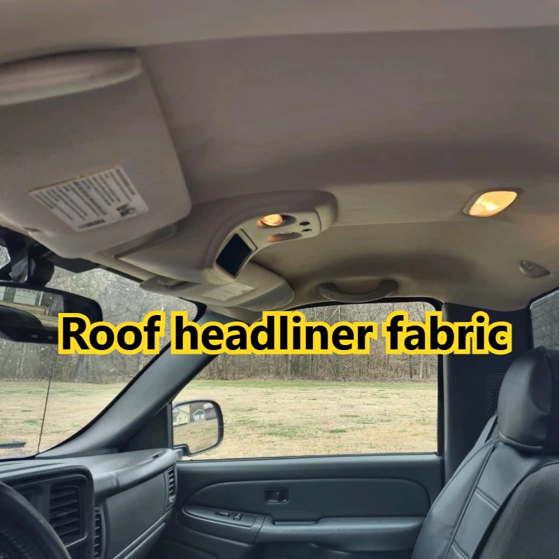 Mesh Car Headliner Fabric with Sponge Back Auto Interior Roof Repair Material for Upholstery Renovation DIY Car Ceiling Decor