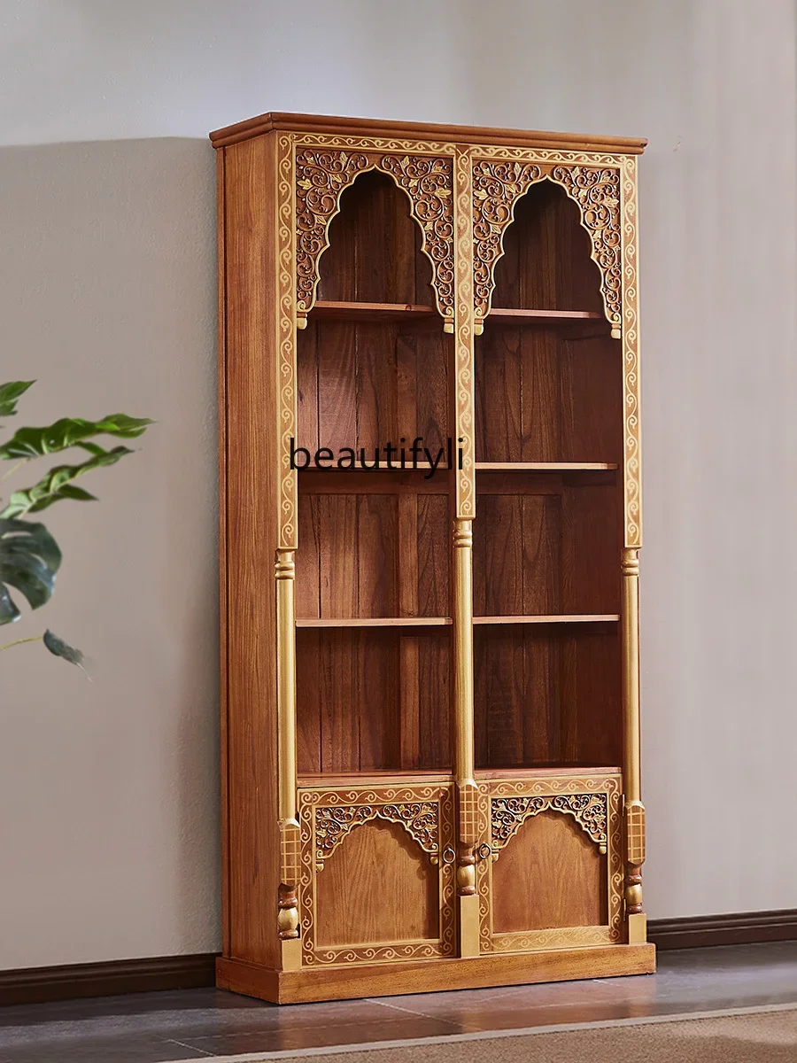 

sscn8617 Furniture Antique Shelf Tea Cabinet Rack Thai Zen Living Room Partition Display Rack Shelf