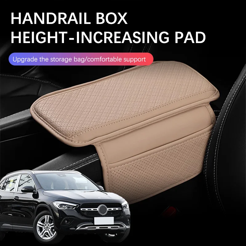 

Leather Car Armrest Mat Organizer Center Console Auto Armrests Storage Bag Car Accessories For Mercedes Benz GLA X156 H247