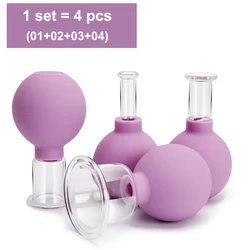 Set di coppettazione in gomma massaggiatore per il viso Vacuum Face Skin Lifting coppe per il viso tazza anticellulite terapia per coppettazione antirughe viso