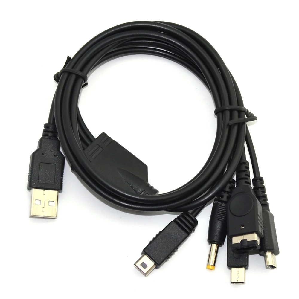 5 in 1 Charger power  cable for PSP NDS NDSI NDSL 3DS 3DSLL 2DS GBASP game console