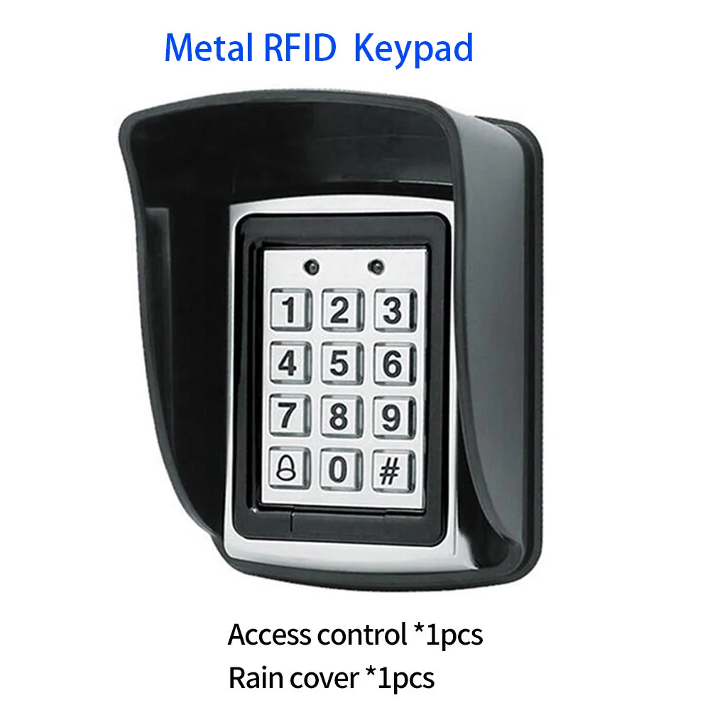 RFID Metal Access Control Keypad Rainproof Cover Outdoor Door Opener Electronic Lock System Cover TK4100 Keychain