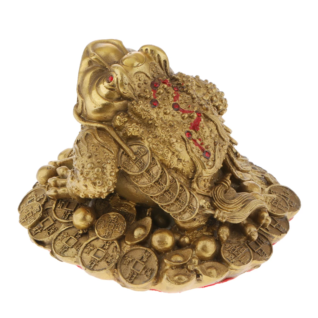 Feng Shui Money Lucky Fortune Oriental Chinese Wealth Frog Toad Figurine