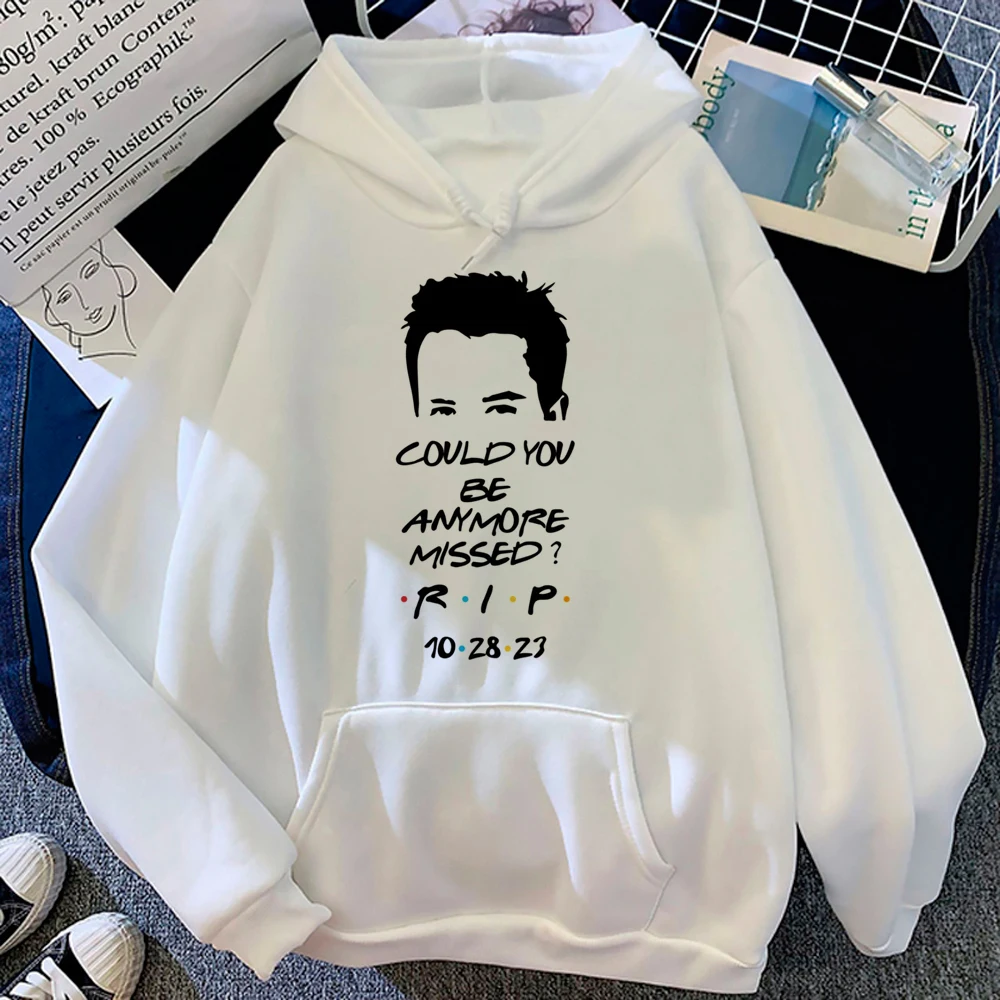 Hoodies Chandler Bing para mulheres, streetwear anime, Harajuku puxa, pulôver vintage, inverno