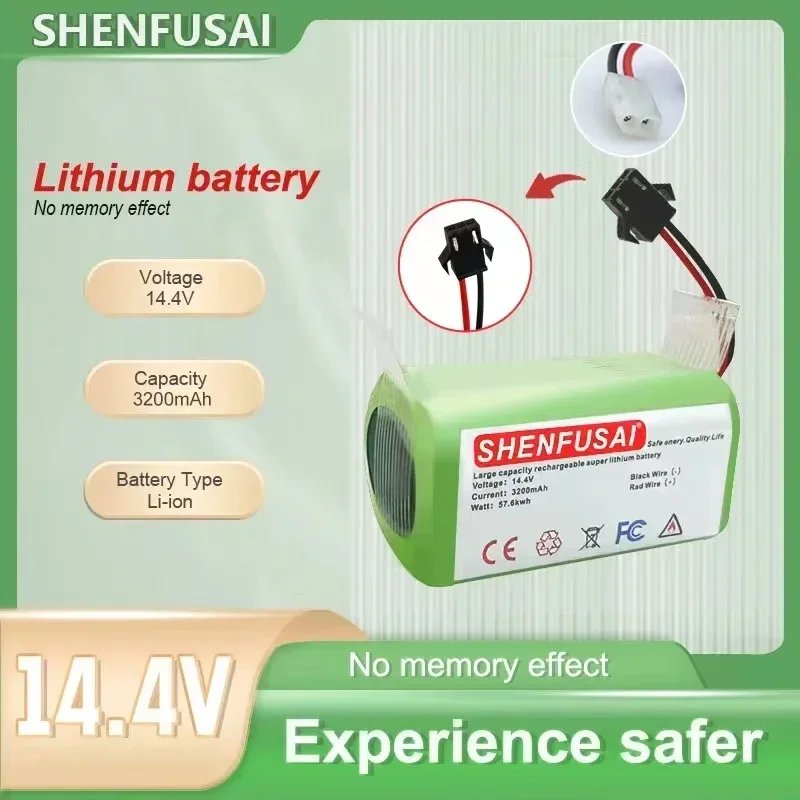 

аккумуляторная батарея 14,8 В/14,4 В 4s1p, 3200 мАч, для Polaris, liectoux, conga Excelência, xiaomi mijia, ilife, robovac e deebot