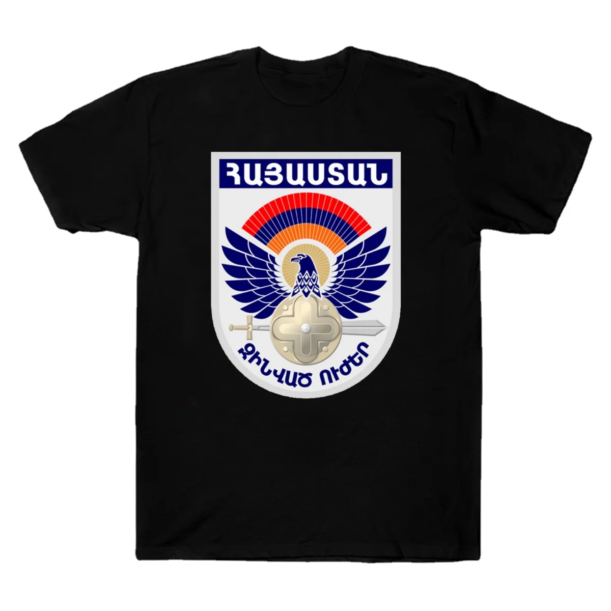 

Armed Forces of Armenia Armenian Army Seal T-Shirt. Summer Cotton Short Sleeve O-Neck Men's T Shirt New S-3XL