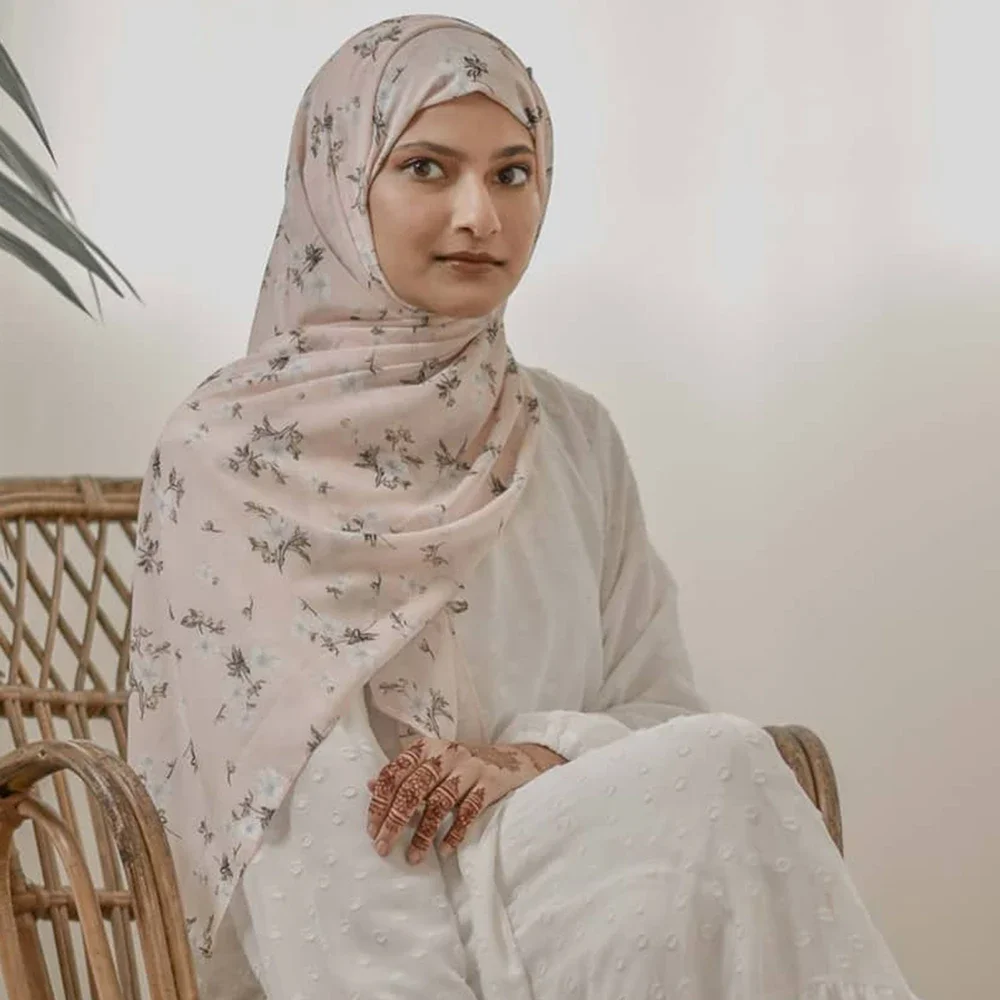 

Шифоновый хиджаб с принтом, женский тяжелый шифоновый шарф с пузырьками, леопардовый популярный платок, накидки Bufanda Tudung Bawal