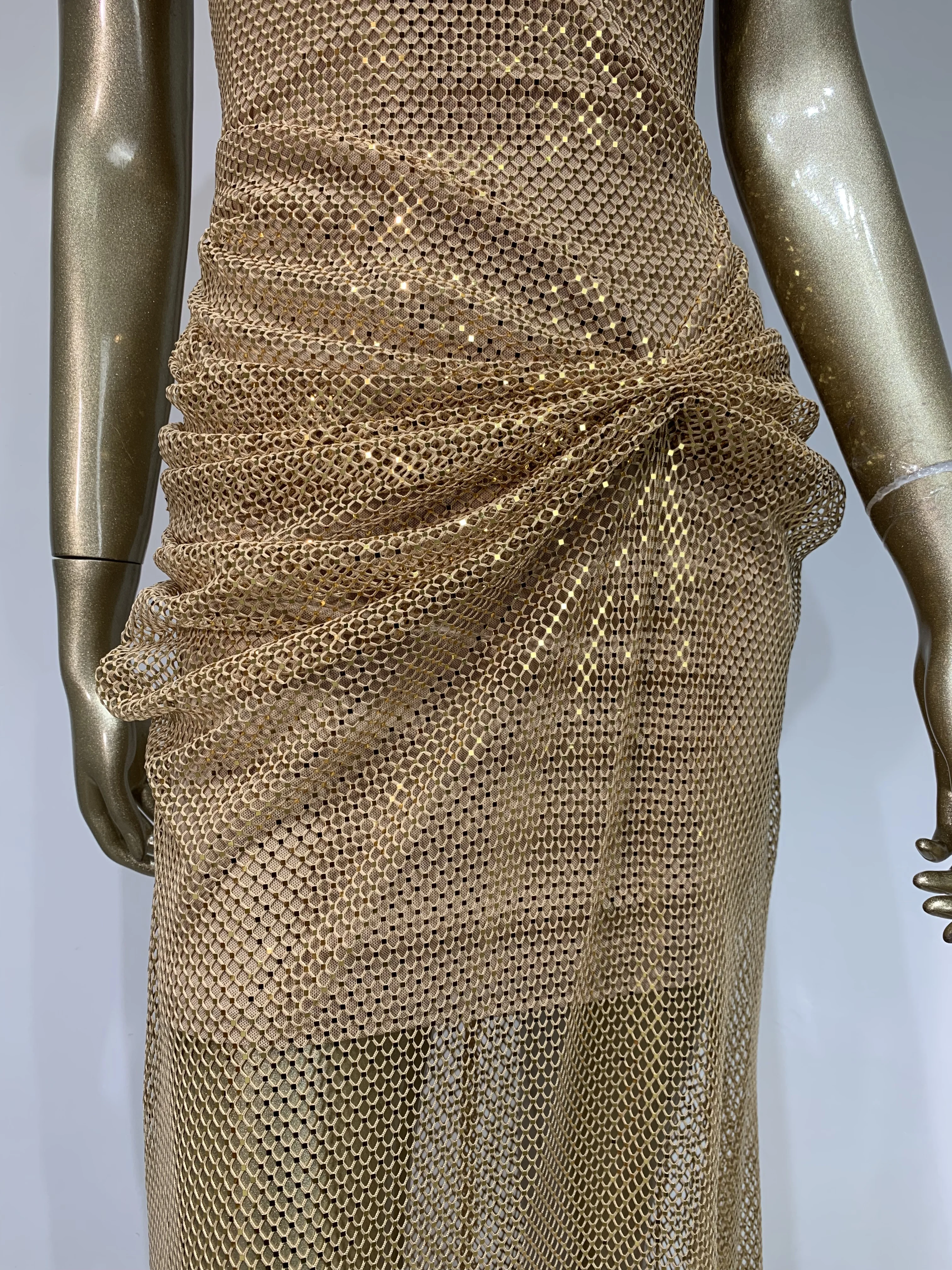 Women Celebrity Sexy Off Shoulder Diamonds Net Sparkly Gold Maxi Long Gowns Dress 2025 Elegant Evening Party Club Vestido