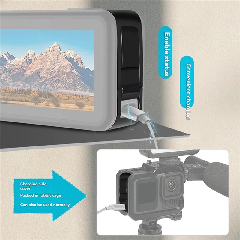 M01K Magnetic Camera Cage Quick Release With Cold Shoe Mount Protective Frame Aluminium For Gopro 13/12/11 Action Camera