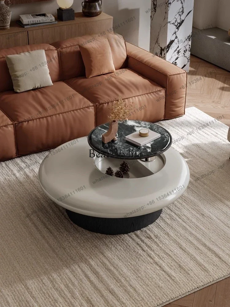 D30Italian minimalist home living room coffee table lift modern simple high-grade microcrystalline stone coffee table