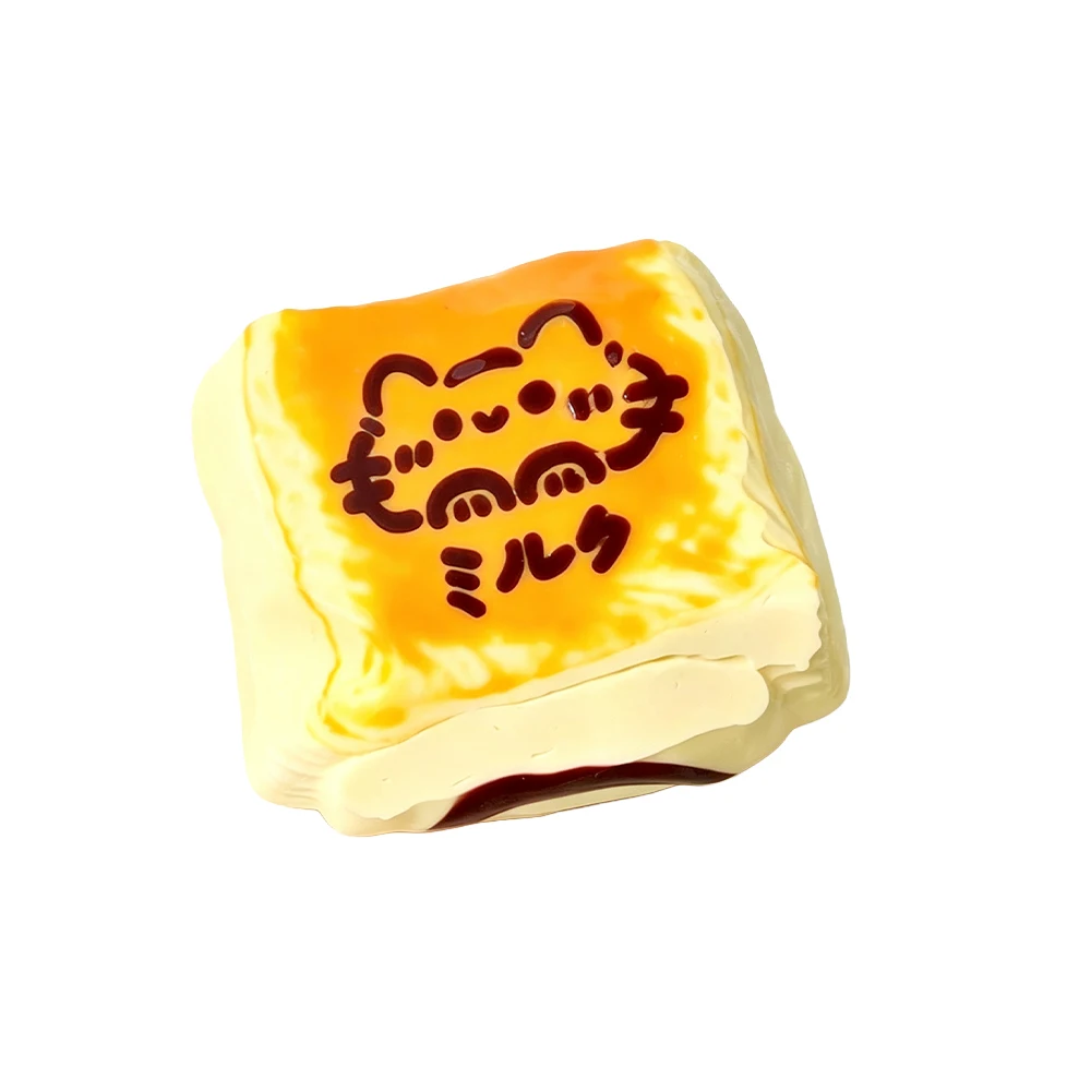 Silicoco Dessert Series Cat Cream Cake Simulation Model Soft Silicone Hand Pinch Stress Relief Fidget Squishy Toy #Nulala200063