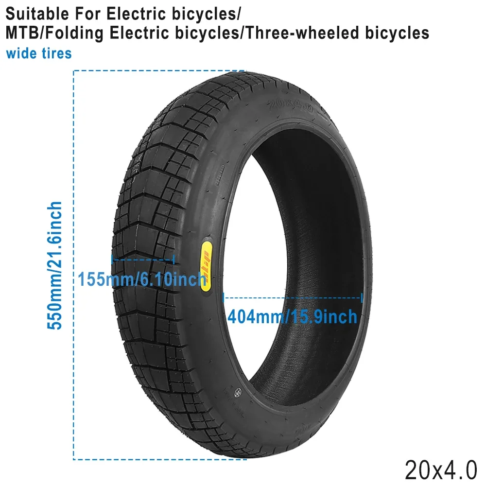 20x3.0 20x4.0 20x4.5 20x5.0 Fat Tire 20x400 Schlauch für 20 Zoll E-Bike – Verschleißfeste Offroad-Sand-Schnee-Reifen-Teile – Detail 11