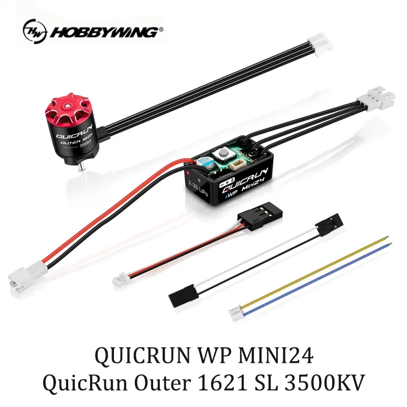 HOBBYWING QUICRUN WP-MINI24 25A ESC Outer 1621SL 3500KV Motor Brushless Sensorless Combo Per For 1/24 RC Model Car Crawler