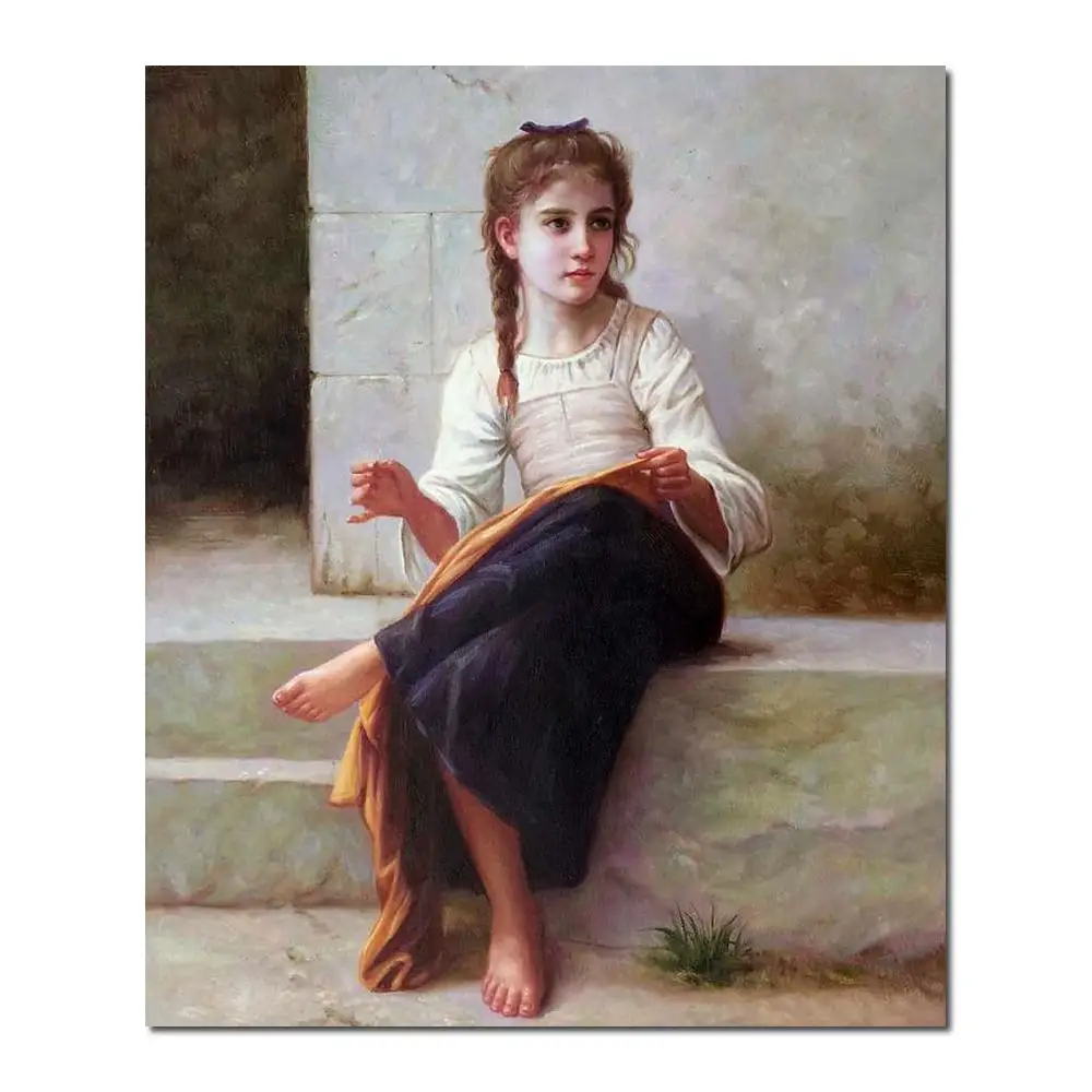 

art for sale The Dressmaker by William Adolphe Bouguereau canvas Handmade High quality