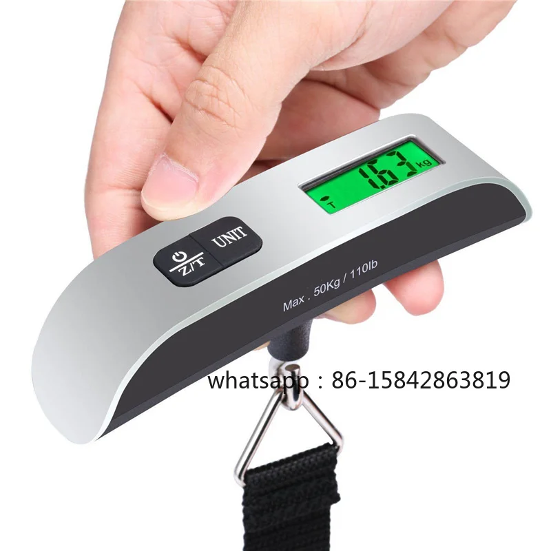 Portable Scale Digital LCD Display 110lb/50kg Electronic Luggage Hanging Suitcase Travel Weighs Baggage Bag Weight Balance Tools
