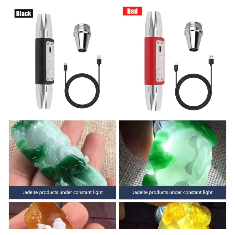 

Professional Jade Identification Torch White/Yellow/Red/Blue/365nm/395nm UV Flashlight Ultraviolet Gems Jewelry Amber Detector