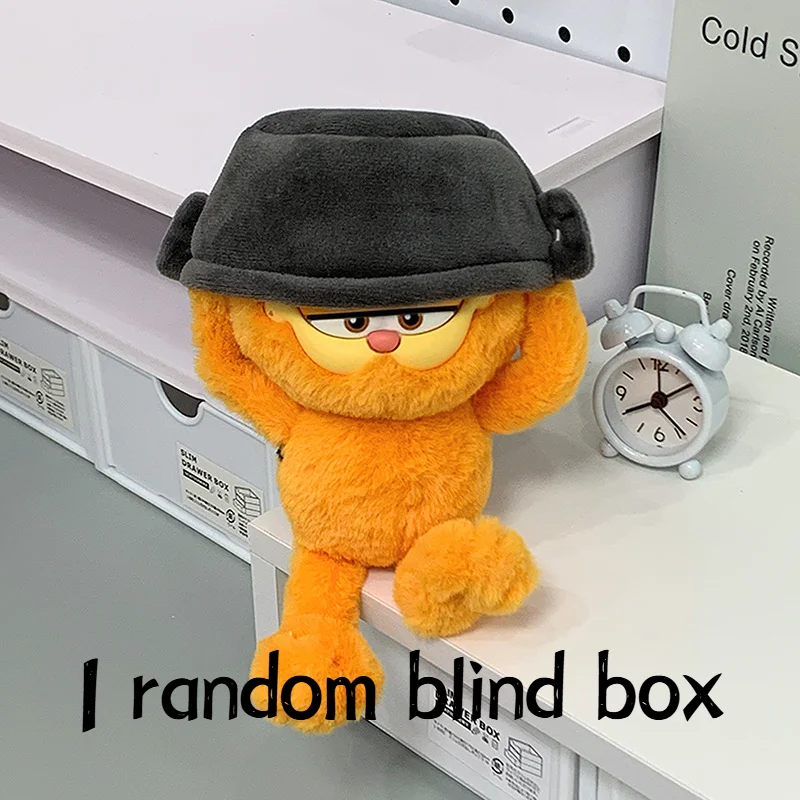 Garfield Family Working Week Series Anime Blind Box Ragazza Peluche Giocattolo da collezione Arredamento per la casa Decorazione dei cartoni animati Regalo di compleanno