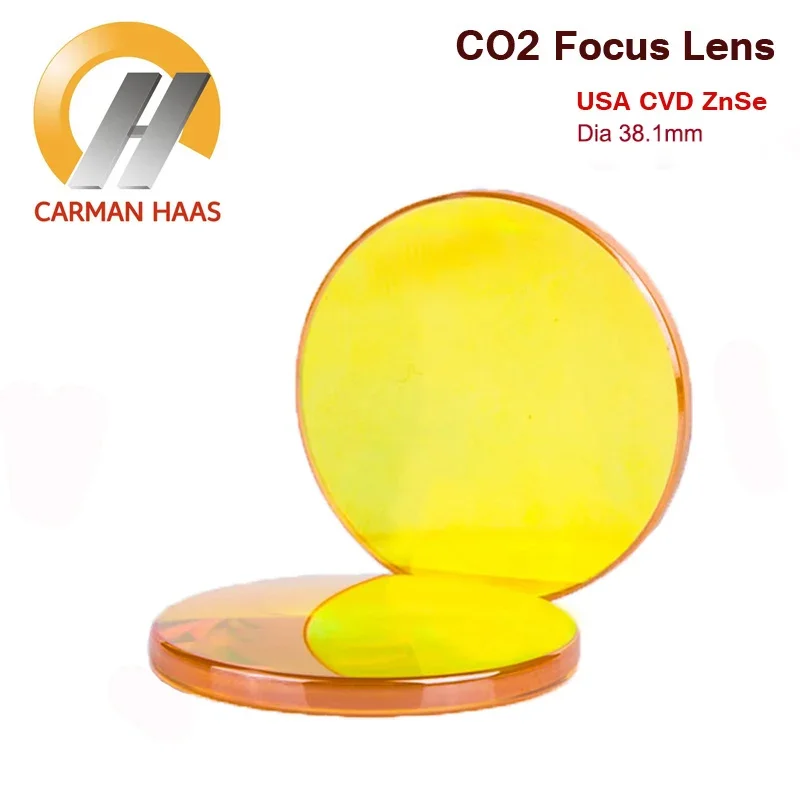 Carmanhaas USA CVD ZnSe Focus Lens Dia 38.1mm Lenses Focal Length 7.5inch 127mm Laser Collimator Led Optical Co2