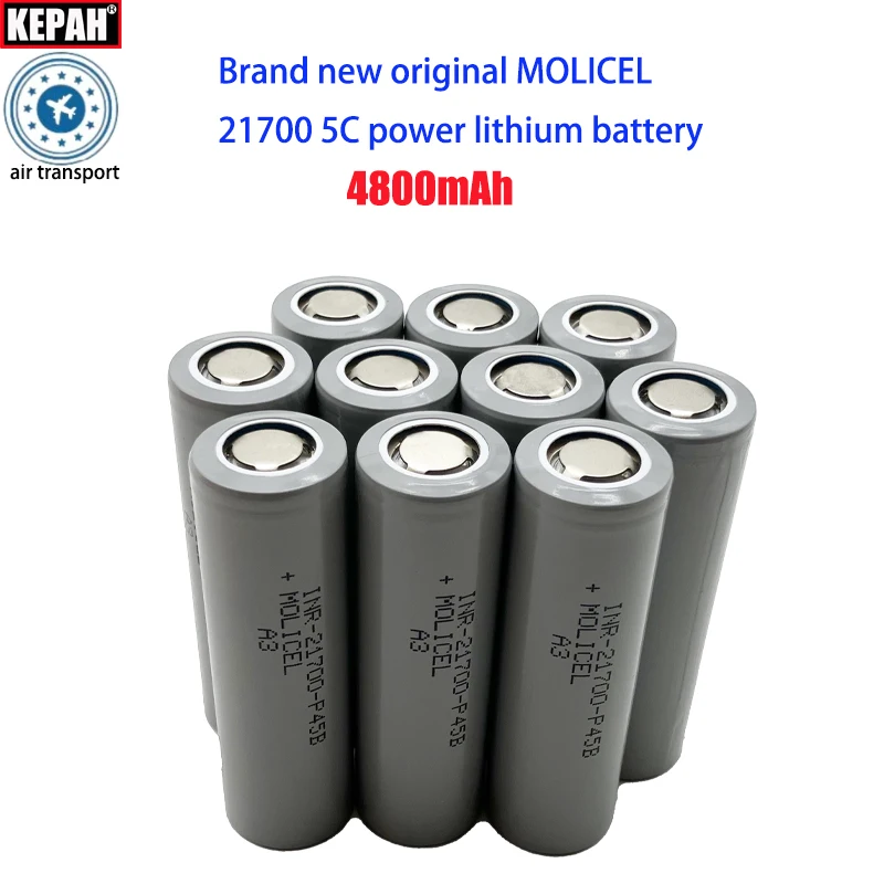 Совершенно новая оригинальная литиевая батарея INR 21700 P45B емкостью 4800 мАч. 3,7 В 24 А аккумулятор для электроинструмента с высоким разрядом, игрушка, сборная Совершенно новая оригинальная литиевая батарея INR 21700 P45B емкостью 4800 мАч. 3,7 В 24 А аккумулятор для электроинструмента с высоким разрядом, игрушка, сборная