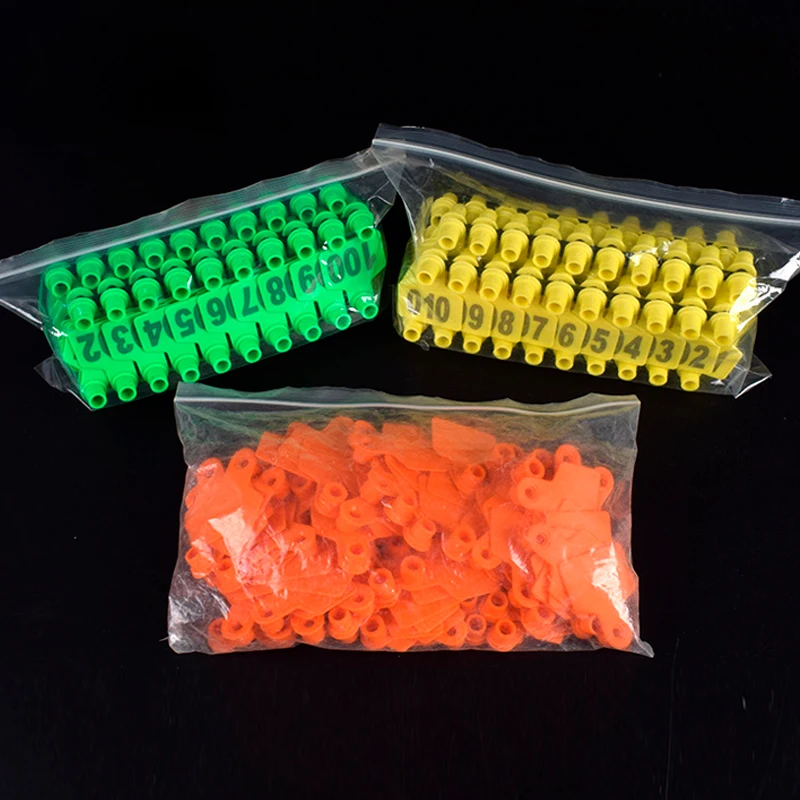 Nr. 101-200 Vieh-Ohrmarke, 100 Stück, Tier-Laser-Druck, Zahlen-Ohrmarken, Marker für Schweine, Identifizierung von Tieren