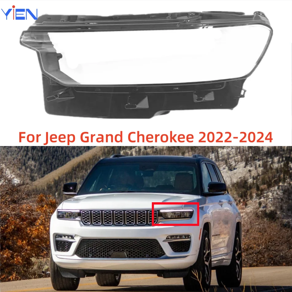 For Jeep Grand Cherokee 2022 2023 2024 Articles Cars Headlight Lens Replace The Original Lampshade