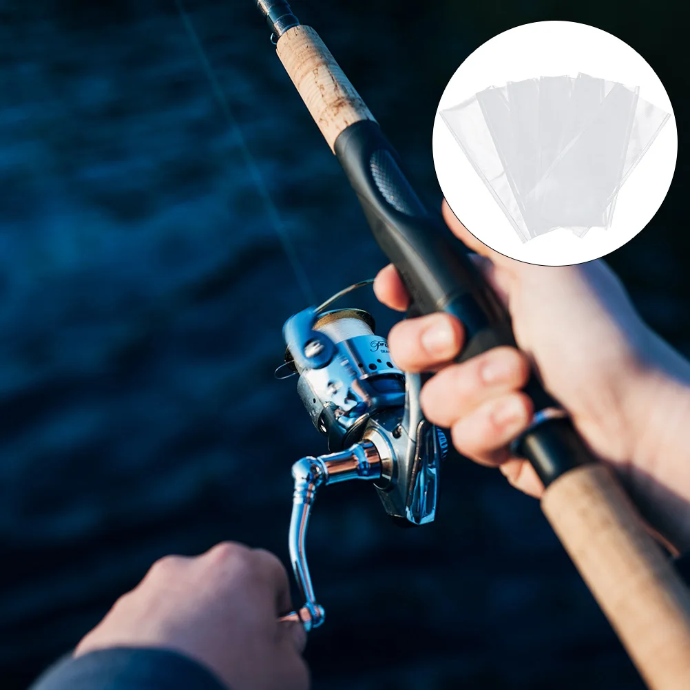 

50 Pcs Water Soluble Fishing Bait Bag Eco Friendly Cold Warm Sinking Bottom Bait Storage Mesh Container Accessories