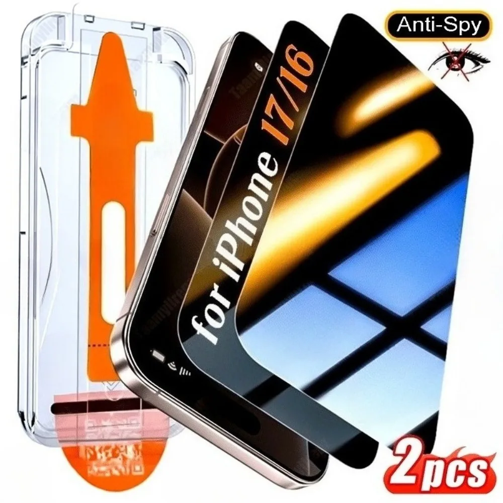 

2 шт. полноэкранная защитная пленка для iPhone 17 16 15 14 13 Pro Max Air 16e 12 11 Pro 15 14 Plus XS XR легко устанавливаемая стекло