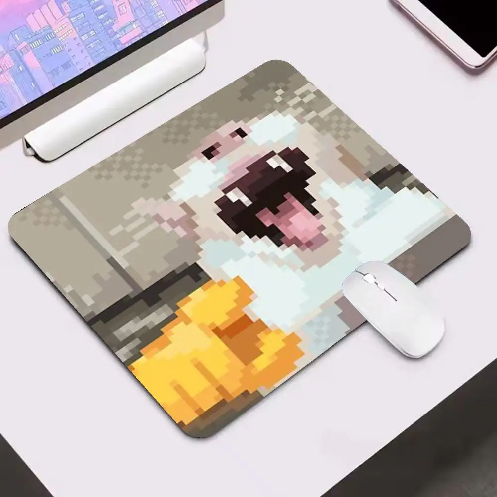 Cute Tabby Cat In Front Of Warm Abstract Cloud Mountain Sunset Table Mat Large Size Compatible With Student Laptop Mat