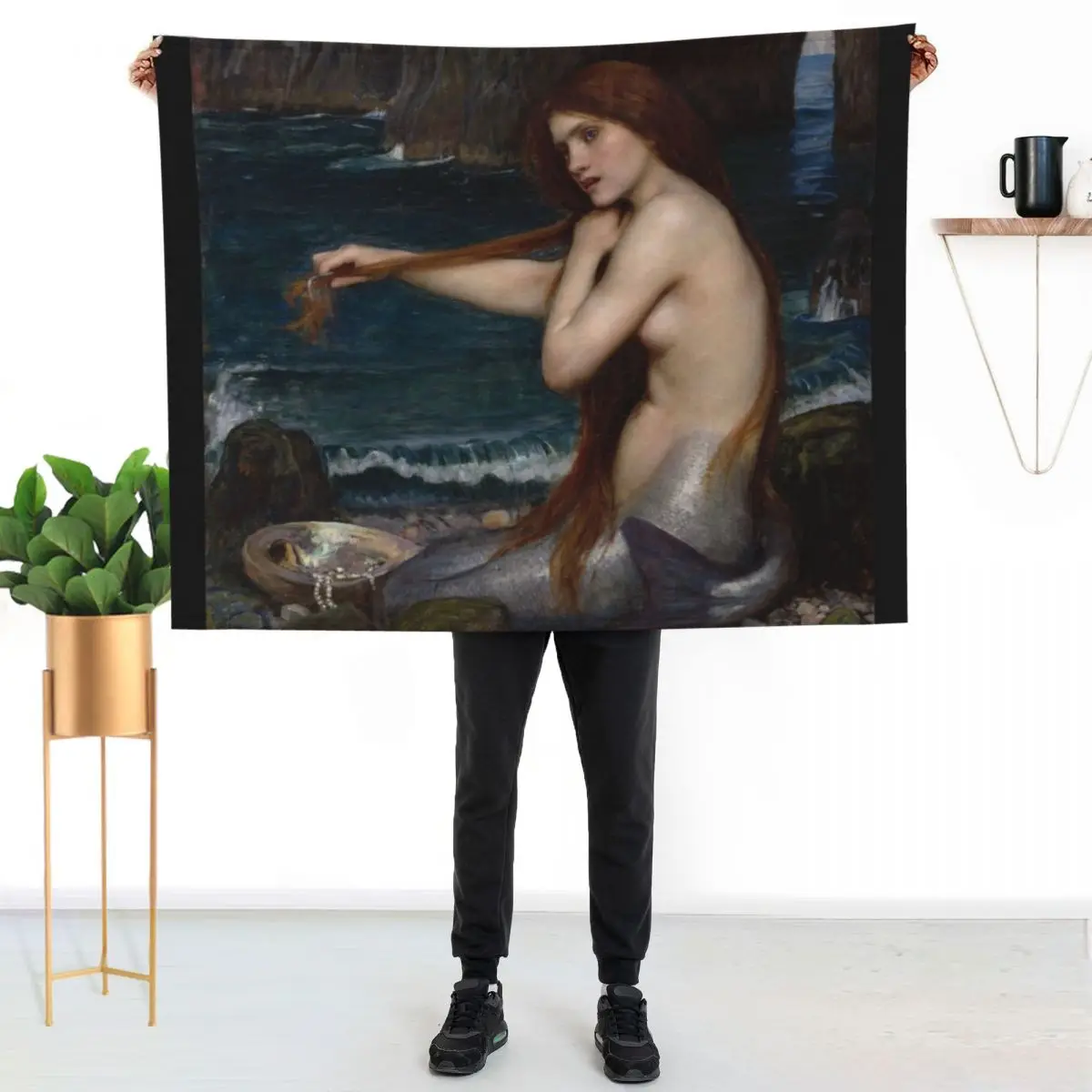 The Mermaid - John William Waterhouse Throw Blanket for babies Luxury St bed plaid Plush Flannel Blankets