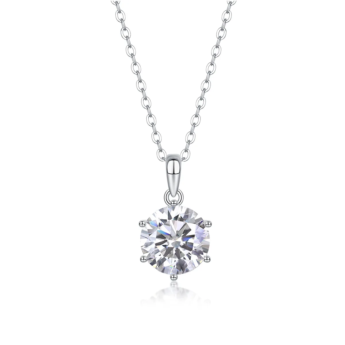 Collier pendentif en argent 925 avec chaîne de clavicule, Moissanite 3 carats, Breeze Dance, livraison en direct, offre spéciale