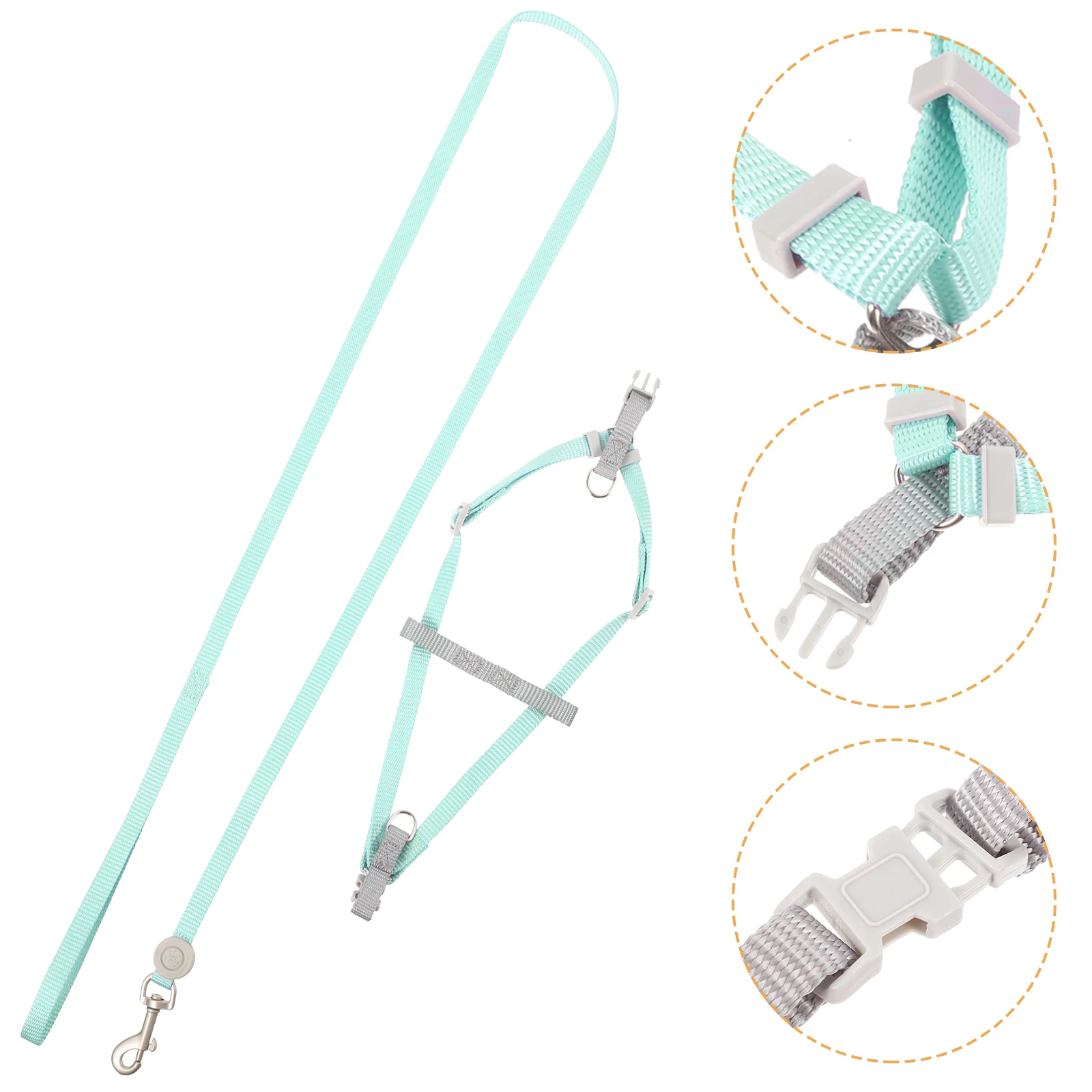 

Cat Strap Suit Small Dog Harness Kitten Harnesses and Leashes for Walking Backyard Polyester