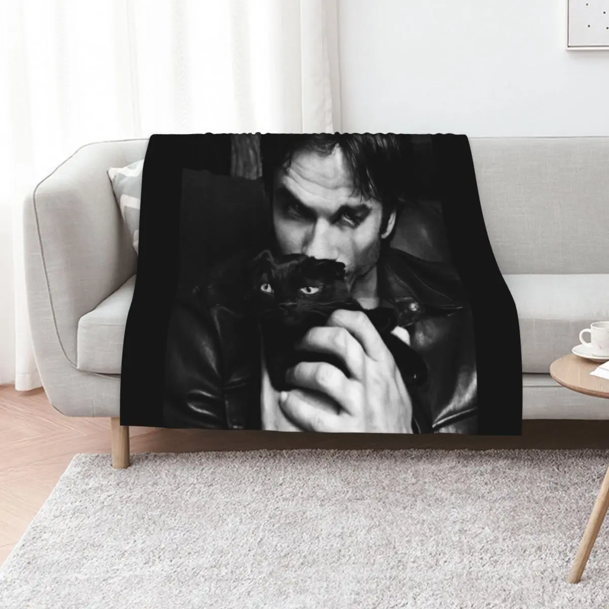 Ian somerhalder Throw Blanket Flannel Luxury Brand heavy to sleep anime Fashion Sofas Luxury Throw Blankets