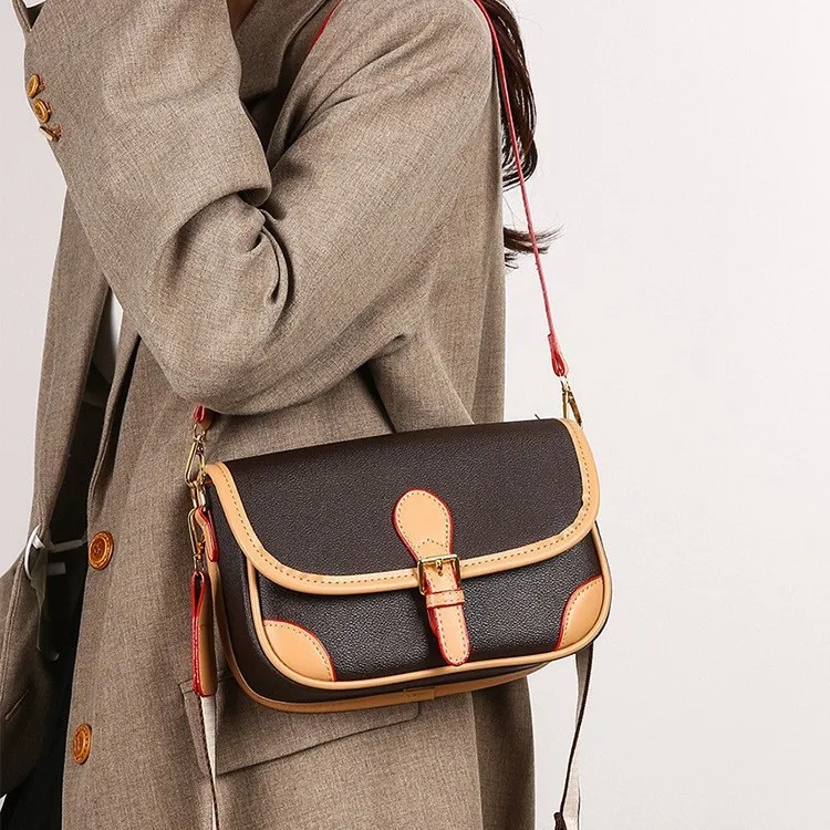 

Premium 2025 Women Saddle Bag, Genuine Leather Vintage Crossbody, Multi-functional Shoulder Bag for Daily Use and Travel