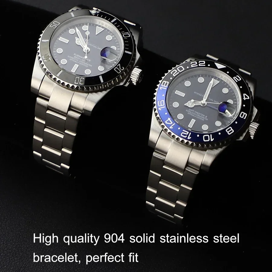 Adjustable Glidelock Watch Bands for Rolex Submariner Daytona Water Ghost Explore II Oyster Watch Strap Stainless Steel Bracelet