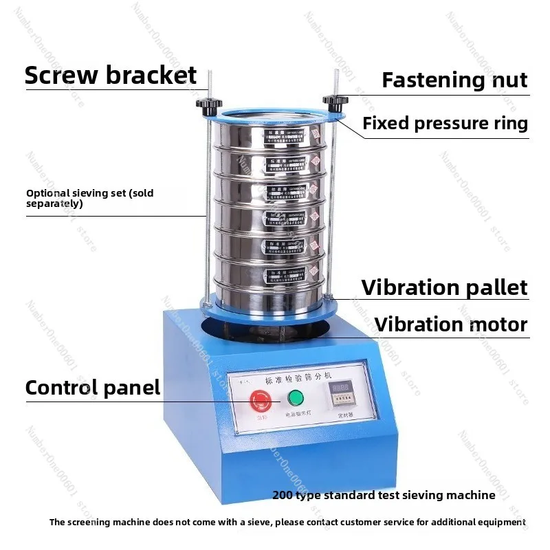 Laboratory 200 Type Sieve Shaker Multi-Layer Standard Testing Sieve Small Vibrating Screening Machine