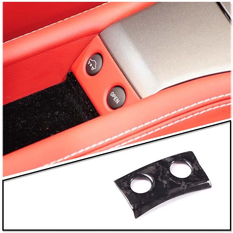 

Real Carbon Fiber Rear Door Trunk Switch Button Frame Cover Trim For Ferrari 458 2011-2016 Car Interior Accessories