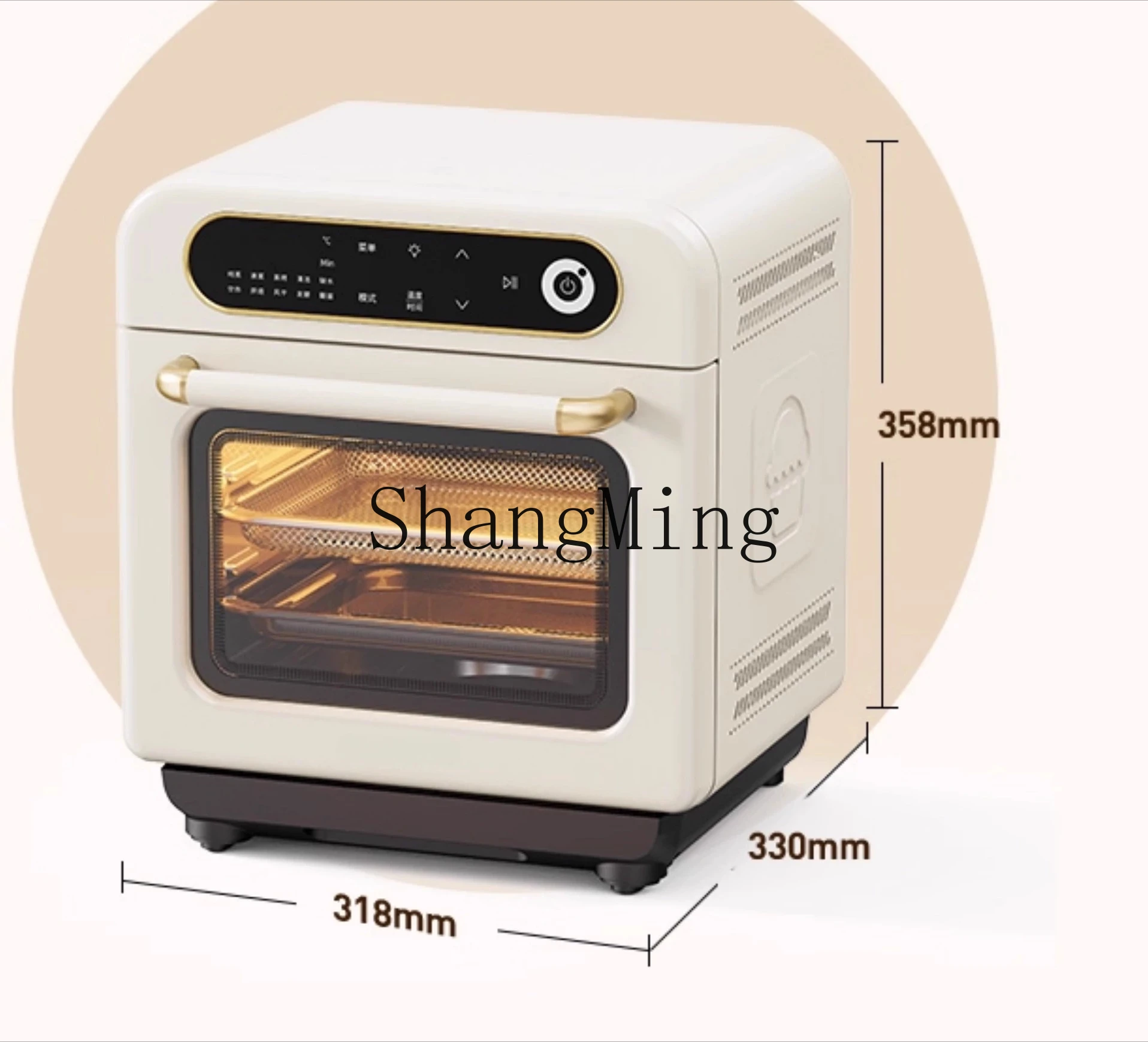 ZYY desktop máquina de vapor, assar e fritar pequeno forno de vapor elétrico doméstico três em um