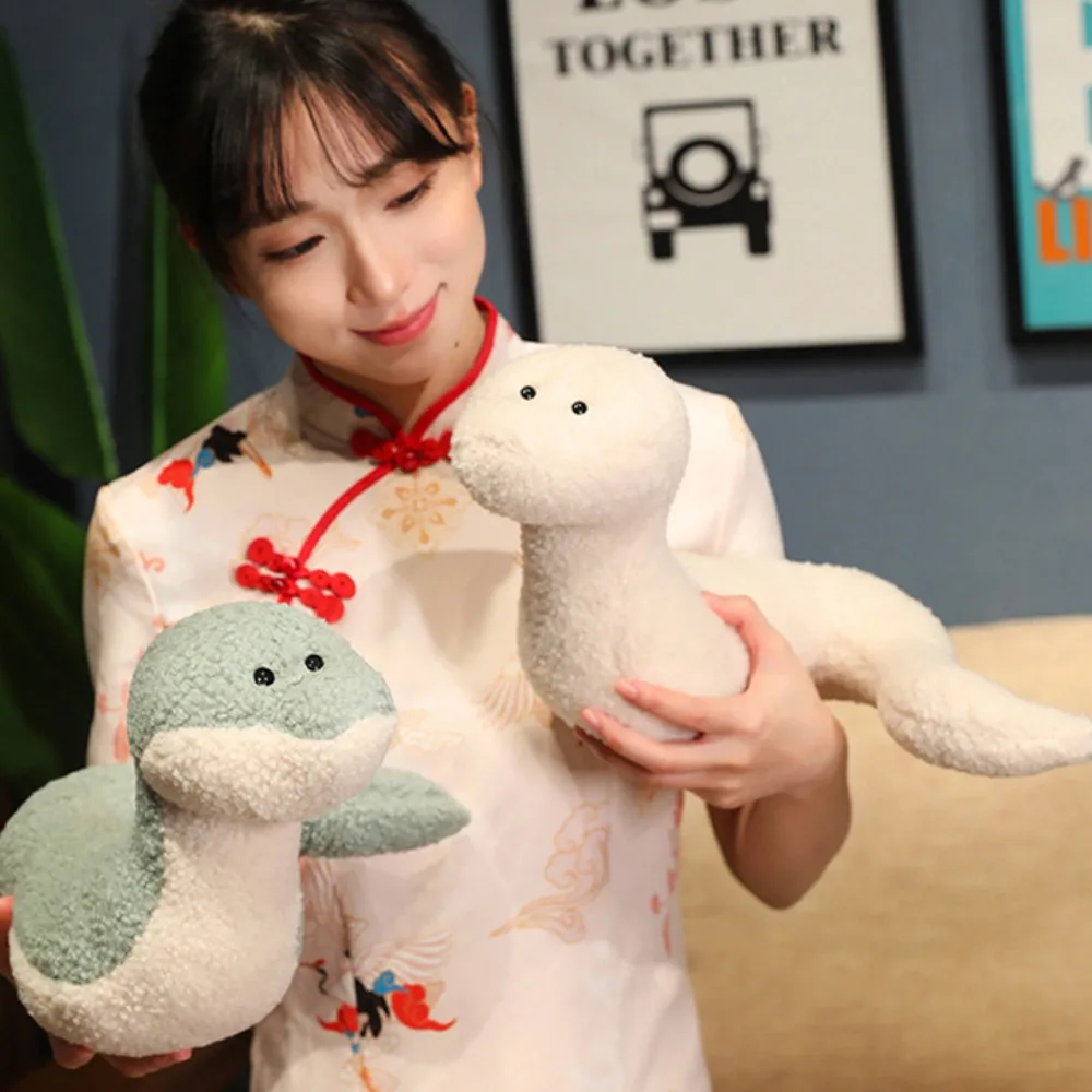 

Happy New Year Snake Year Plush Toy PP Cotton Soft Snake Year Mascot Toy Creative Cartoon Snake Doll Plushies Girls Toys