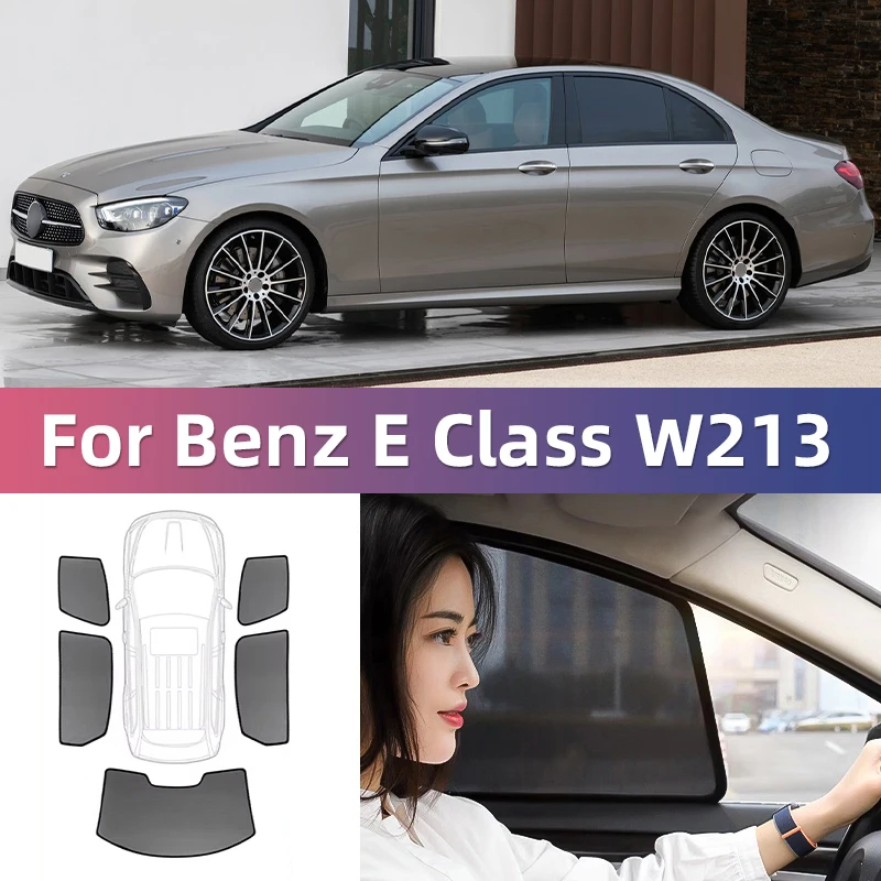 Per Mercedes Benz classe E W213 2017-2023 parasole per auto parabrezza anteriore tenda a rete finestra laterale posteriore parasole