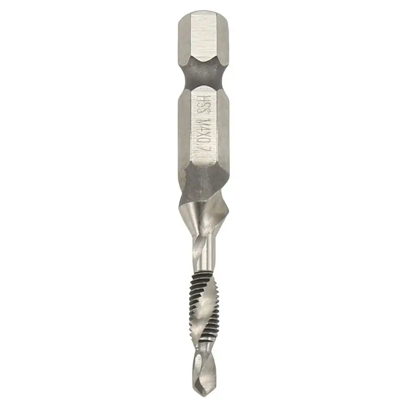 B03C-M4X0.7Mm High-Speed Steel 4341 Titanium Plated Composite Tap Drill And Tap Integrated Machine Tap Open And Chamfer Tool