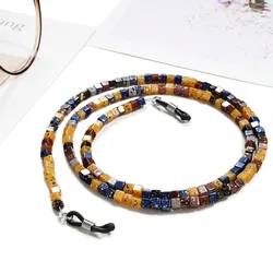 Creative  Beaded Eyewear Chain Anti-Slip Woman Men Sunglasses Lanyard Face-Mask Holder Cord Colorful Glasses Jewelry