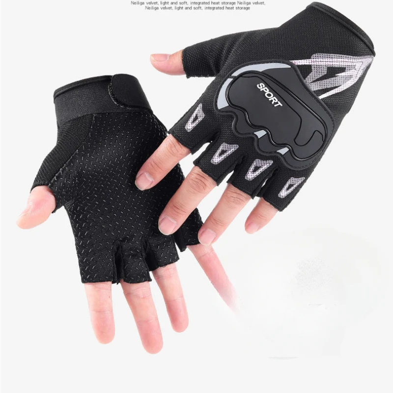 Мужские велосипедные перчатки, спортивные перчатки с половиной пальца, женские спортивные варежки, тренировочные противоскользящие дышащие перчатки для фитнеса