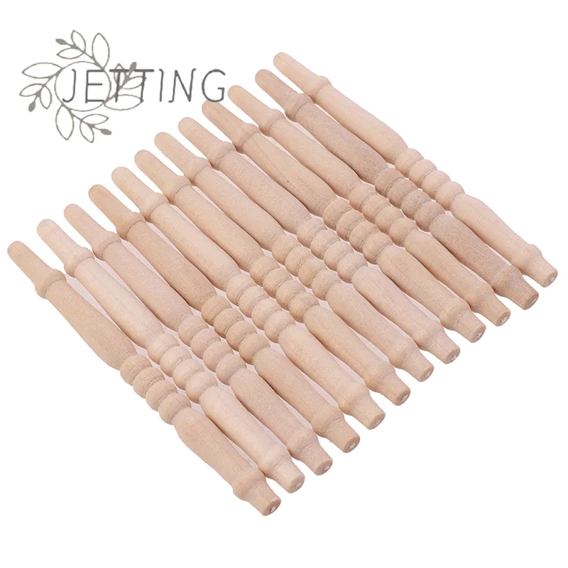 (SMTGDP11)12pcs/lot 1:12 Dollhouse Miniature Wood Stair Railing DIY Model Accessories