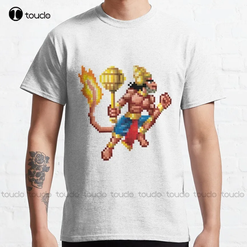 Hanuman Pixel Art Classic T-Shirt Tshirt For Women Creative Funny Shirt Funny Art Harajuku Streetwear Cartoon Christmas Gift New