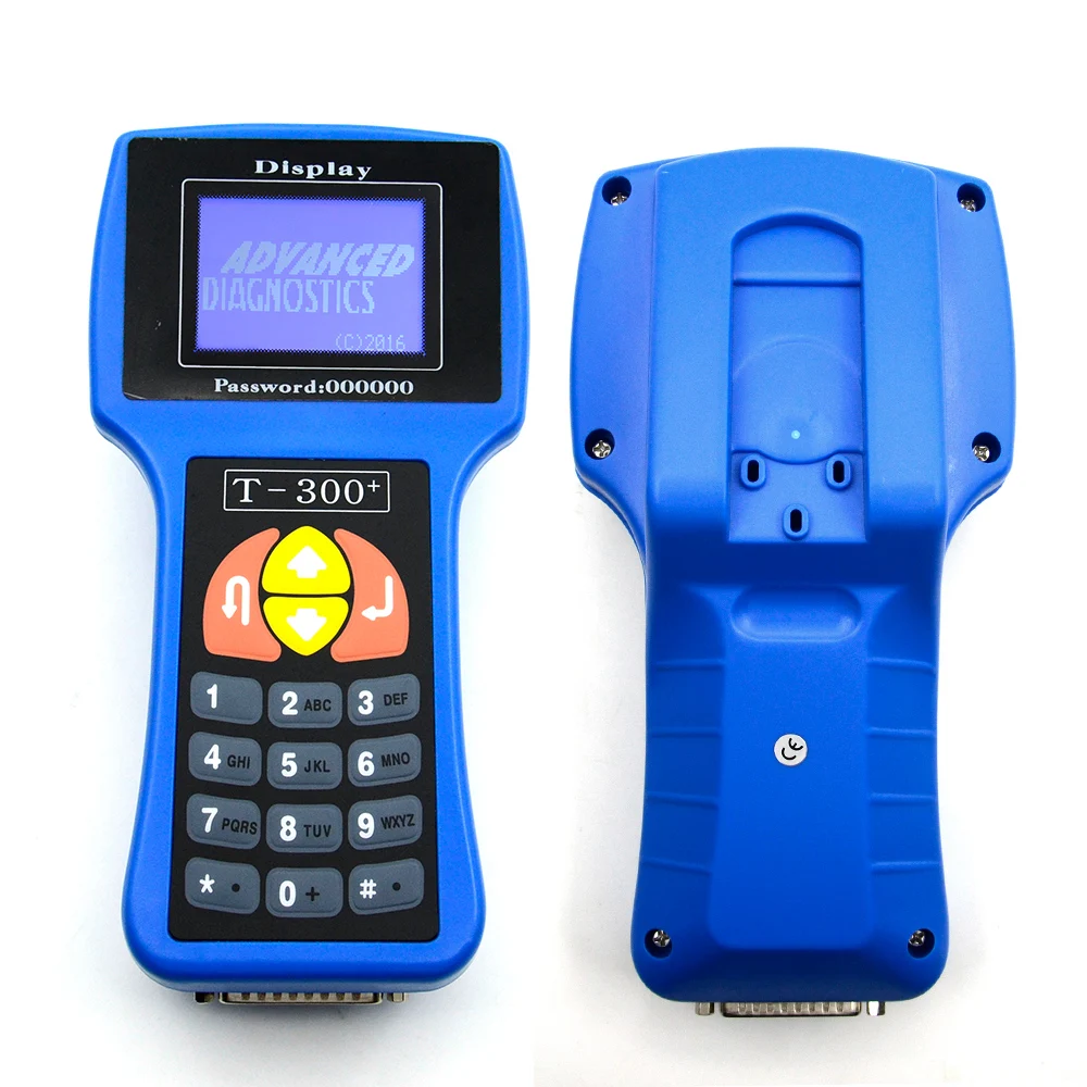 New V23.9 T300 Key Programmer T-300 V21.9 Car Key Maker T 300 KEY Code Programmer English/Spanish blue screen high quality