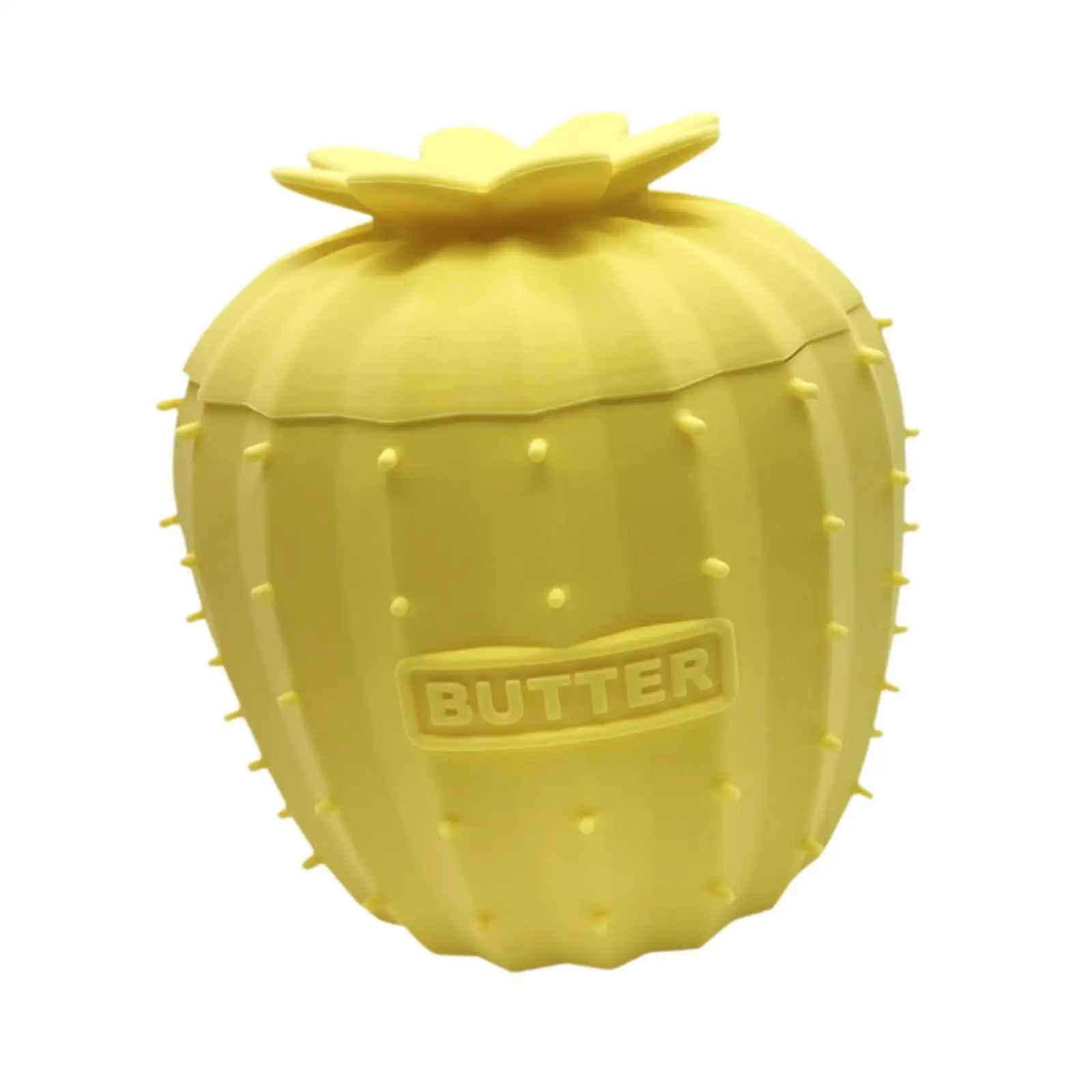 Butter Dish Silicone Cactus Shape Decoration Creative with Lid Butter Crock Jar for Farmhouse Household Dorm Buffet Restaurant