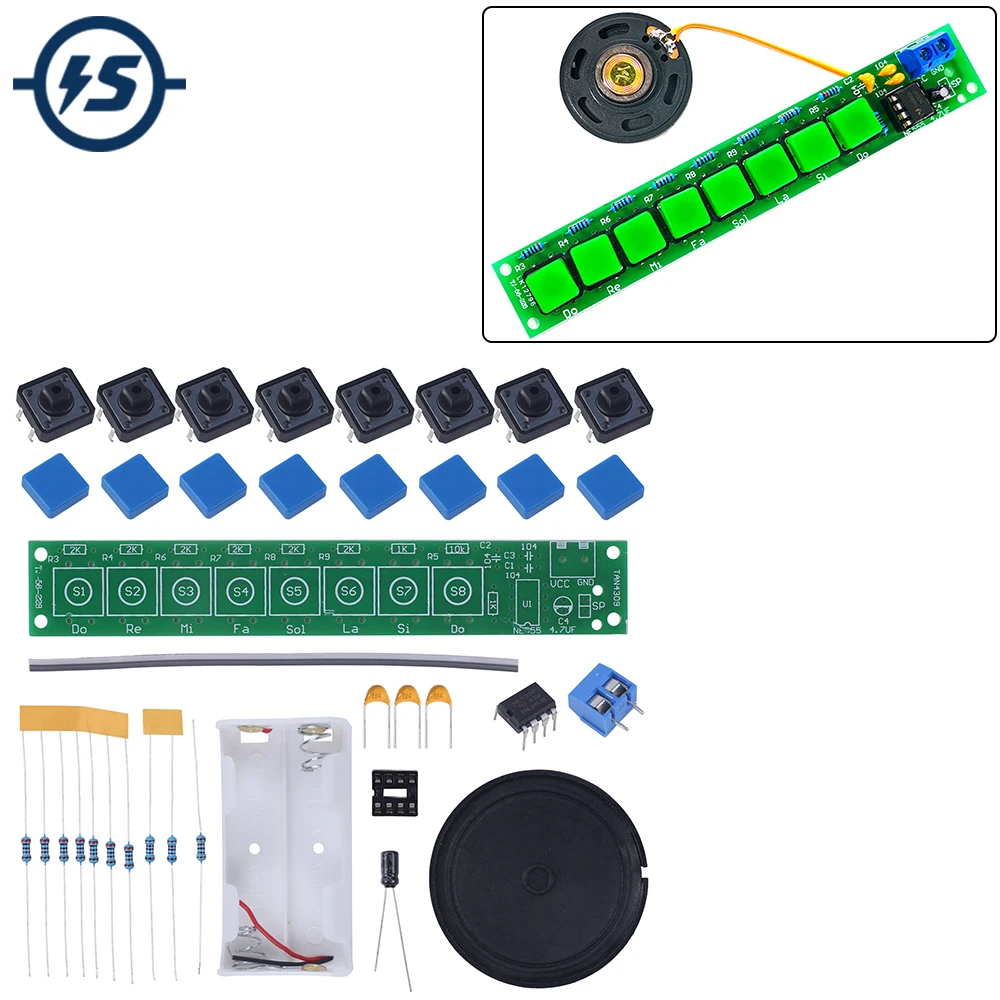 DIY Electronic Kit NE555 Organ Music Playing Module Analog Circuit Component Soldering Project Practice Suite