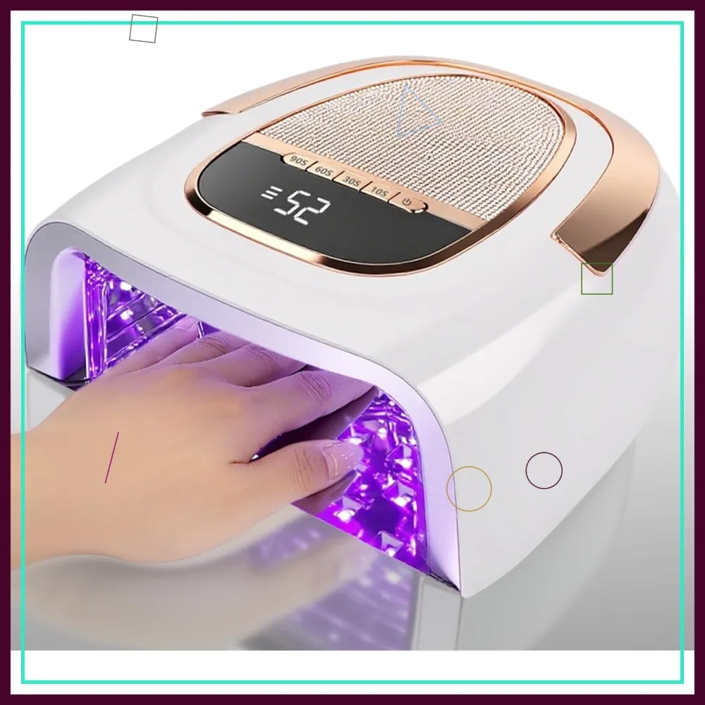 

96W Cordless Nail Lamp for Gel & Acrylic Nails – Fast-Curing UV/LED Light with Rechargeable Battery, Smart Sensor & Metal Base